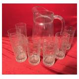 Vintage Pitcher And Glasses