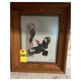 Vintage Needlepoint Woodpeckers
