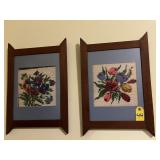 2 Vintage Needlepoint Art Work