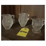3 Antique Miniatue Pitchers