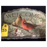 Songbirds Of The Season " Welcome" Sign