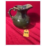 Green Artisan Studio Pottery Pitcher