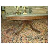 Antique Coffee Table Marble Top Eastlake