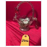 Hand-blown Art Glass Bird Basket
