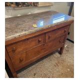 Small Antique Dresser With Marble Top