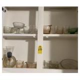Contents Of Cabinet - Misc Vintage Glassware