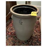 Vtg #4 Stoneware Crock