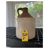 Vtg Two- Tone Stoneware Jug