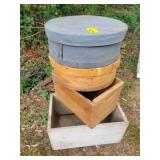 2 Wooden Crates & 2 Cheese Hoops