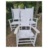3 White Porch Rockers