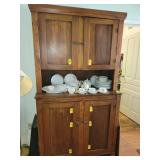 Early 19th Century Step- Back Hutch Pegged