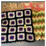 Rugs And 2 Small Afghans ( Suitable For Hanging)
