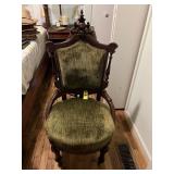 Vintage Ornate Victorian, Walnut Parlor Chair