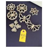 Vtg Cast Aluminum Rosette Iron Molds