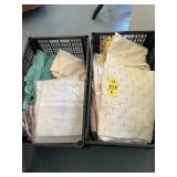2 Crates Of Sheets And Pillowcases