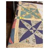 Vtg Homemade Quilt * Some Damage*