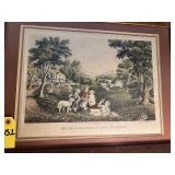 Vtg Currier & Ives Lithograph Print " The