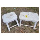 2 Wooden Stools