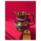 Vtg Copper Lusterware Creamer Ca. 1850