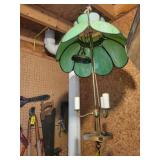 Tiffany Style Bent Glass Tulip Hanging Lamp