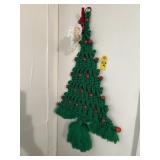 Retro Homemade Macrame Christmas Tree