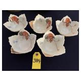 5 Japanese Porcelain Rice Bowls