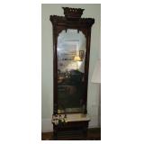 Antique Victorian Eastlake Pier Mirror W/ Marble