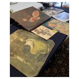 Unframed Oil On Canvas And Misc Prints