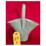 8 1/2" Nc Pottery Basket Crack On Handle