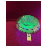 Uranium Glass Console Bowl
