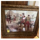 Vtg" The Abandonment Of Jamestown Prevented" Print