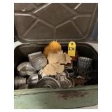 Vintage Tin Of Cookie Cutters And Molds