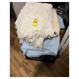 Crate Of Blankets And Throws
