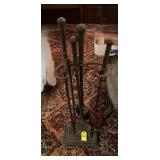 Antique Cast Iron Fireplace Set