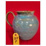 7 1/4" Jb Cole Ice Lip Pottery Pitcher