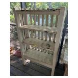 Vtg Wooden Shelf 50" Hx 30.5" Wx 13" D