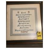 Vtg Cross Stitch Sampler