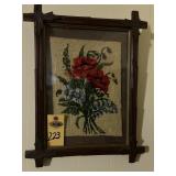 Vintage Needlepoint "poppies"