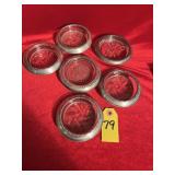 Silverplate & Glass Coasters