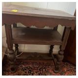 Antique Side Table 27.5" Hx 25.5" Wx 17.5" D