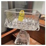 Vtg Jeanette Glass " Wedding Box" Candy Dish