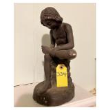 Chalkware Repro Of " Boy With Thorn" Statue