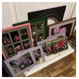 Large Assortment Of Framed Floral Photography