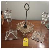Vintage Glass Candy & 2 Vintage Crystal Cut