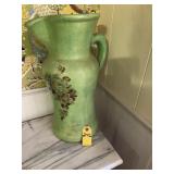 Vtg Ceramic Pitcher 17" H