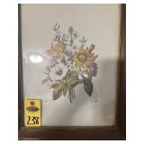 Vtg Hand Colored Lithograph By Paul Oudart