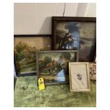 Vtg Prints And Cross Stitch