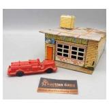 Vintage Wyandotte ToyTown Metal Fire Department w