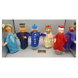 Vintage Rubber Head Felt Body Puppets - Cute!