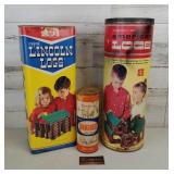 Set of 3 Vintage Tinker Toys & Lincoln Logs -